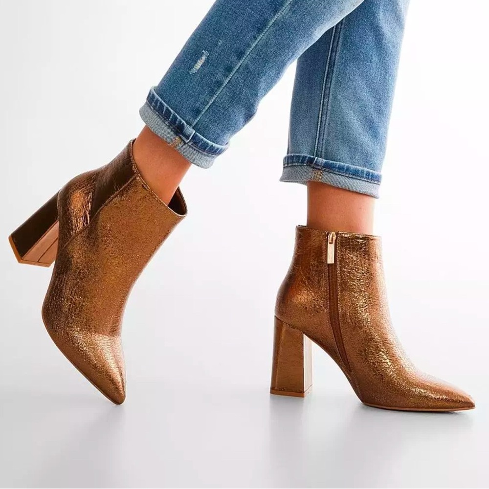 Shushop Amaia Foiled Ankle Boot